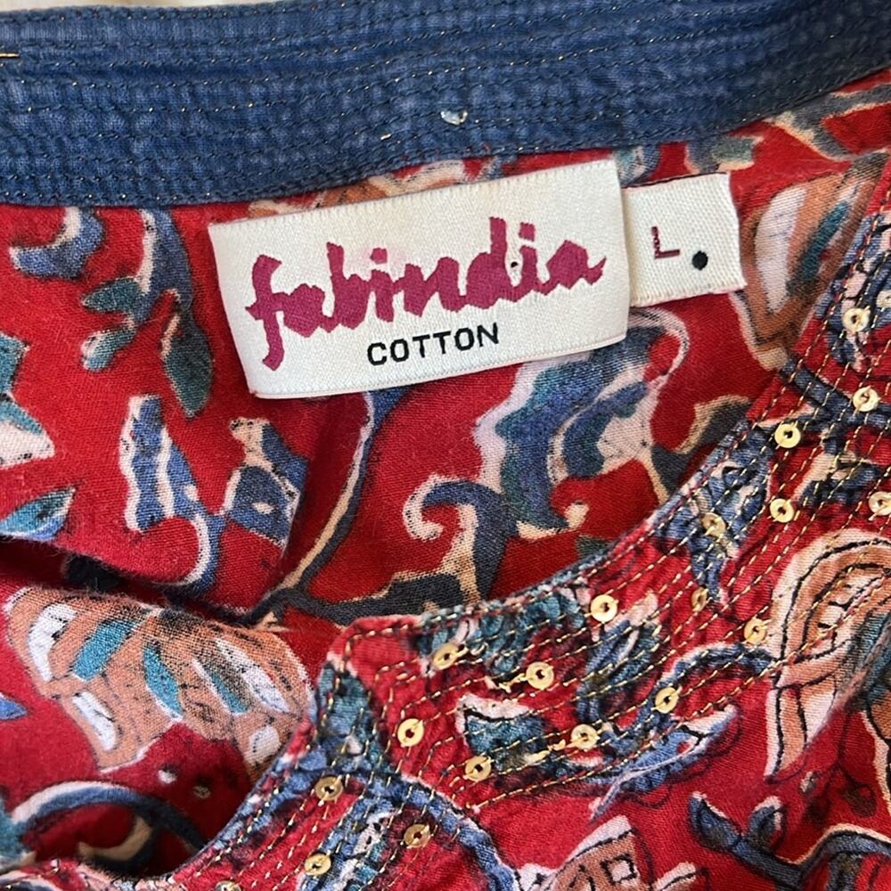 Fabindia sleeveless blouse. Size Large - Picture 5 of 7
